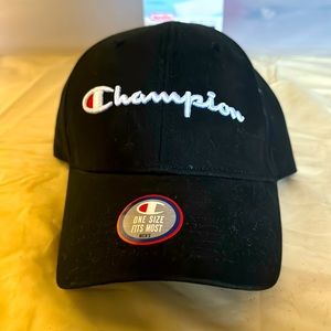 Black champion dad hat